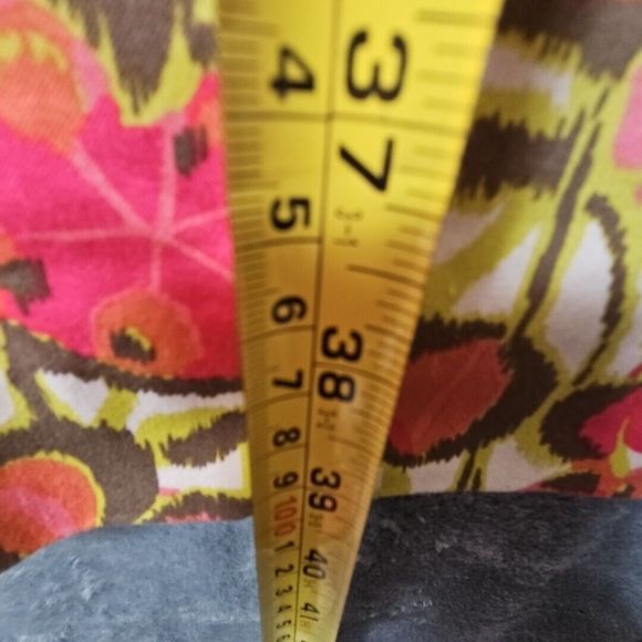 Boden sz 14 Pink Green empire waist Cotton cap sleeves 39in long - Picture 5 of 16